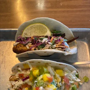 Mango Habanero and blackened Mahi-mahi tacos