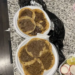 Supposedly asada tacos they were the most awful tacos I've ever bought. $30 for this mistery meat.