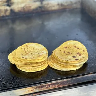 Street tacos cooked onsite with