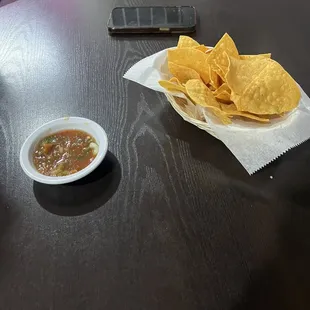 Chips and Salsa (from the booth of sauces they had)
