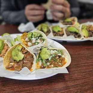 An incredible meal for two!  Carne Asada, Lengua, Pollo, Al Pastor ***Pro tip: bring cash or a 3.98% card fee would be added to your fees