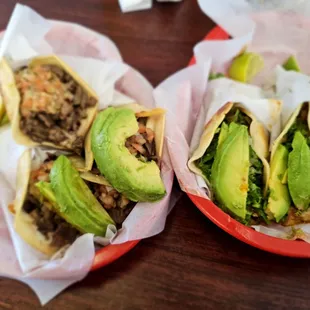 Carne Asada and Al Pastor super tacos!