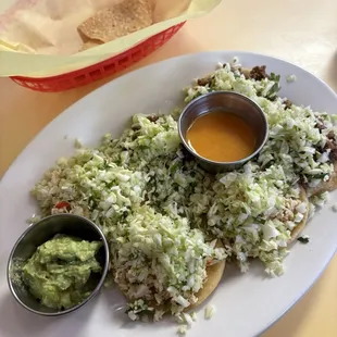Mini-tostadas (both beef and chicken)
