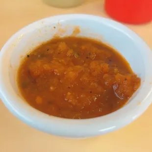 This warm salsa was my favorite of all four!