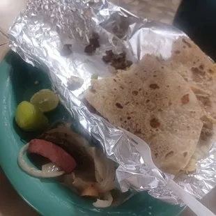 Half of the really big Pirata taco