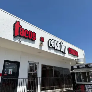 the front of the restaurant