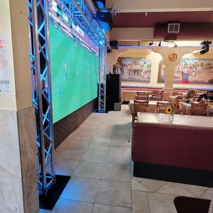 the inside of a restaurant