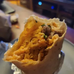 Took another bite and still mostly rice