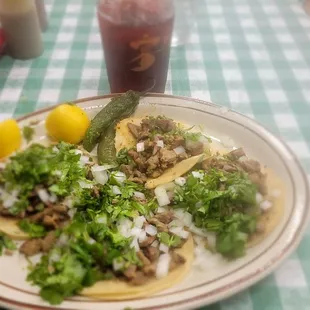 a plate of food on a table