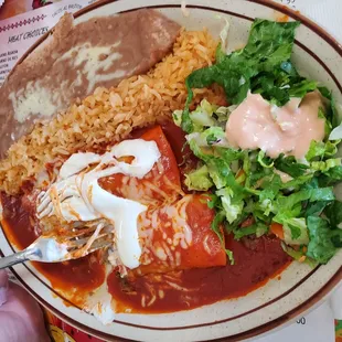 Enchilada plate