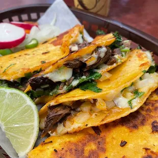 a plate of mexican food