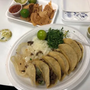 Traditional steak tacos