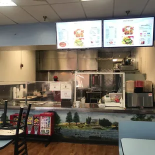 The inside of restaurant where you order