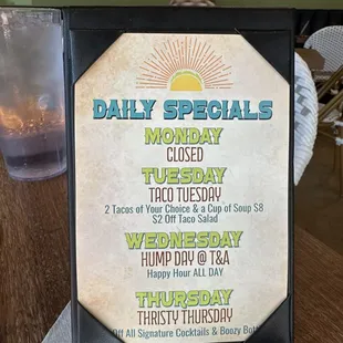 Daily Specials