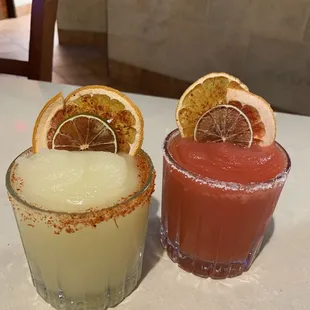Strawberry and Lime margaritas