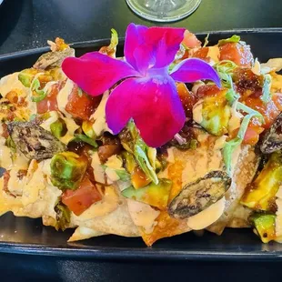Ahi poke nachos from their happy hour menu!