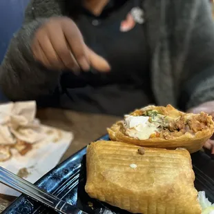 Chimichanga plate that was as big as my head. My friend said it was excellent