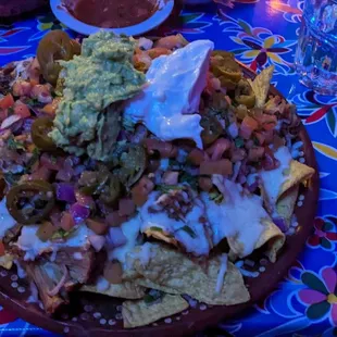 a plate of nachos