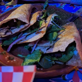 a plate of food on a table