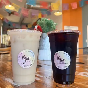 Horchata &amp; Jamaica. So tasty and made in house!