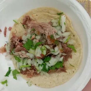 Taco de carnitas. Delicious.