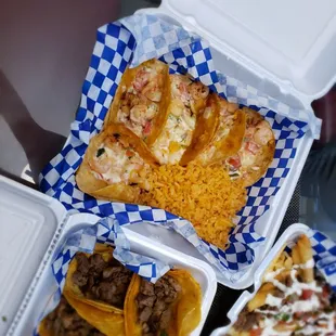 a variety of food items