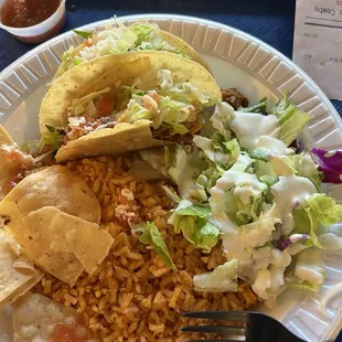 Taco plate Two Tacos Combo