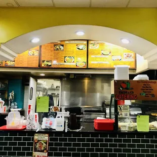 a view of the inside of a restaurant