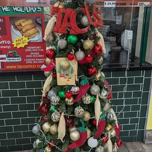 a decorated christmas tree