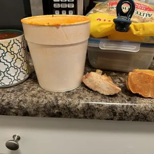 Filled a small  of coffee