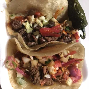 Carne asada &amp; birria taco