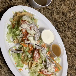 Tacos Dorados de Papa y Carne Platillo