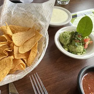 Guacamole and queso