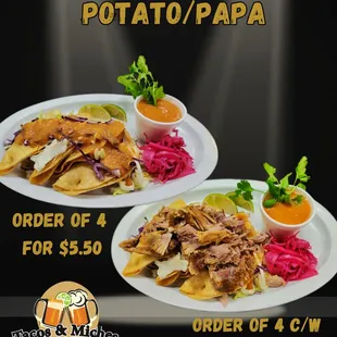two plates of food