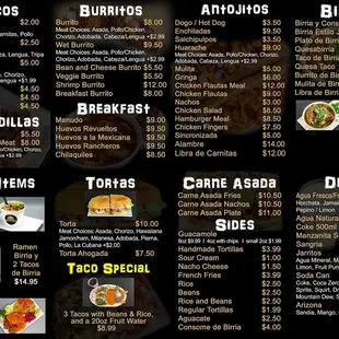 Check out our new drive thru menu