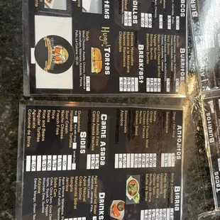 Updated menu