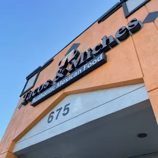 the front of the building