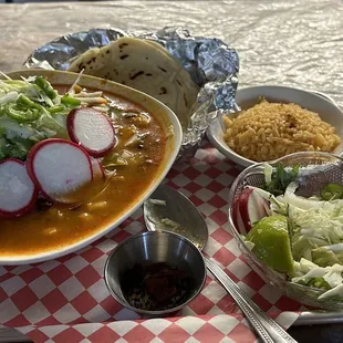 Pozole time!!!!! Gotta add your own flavor to it!! Mine has to be the spicy type with everything in it!