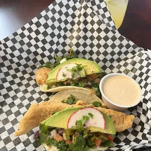 Fish taco + shrimp taco