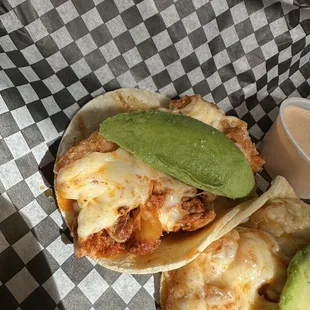 Chori Pina Taco with avocado added