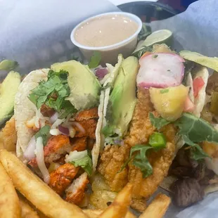 Order of 3 Shell-Ah's Tacos