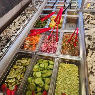 Topping bar. So good and fresh.