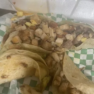 Can I have my money back? What kind of wings are these and the tacos no flavor and dry!