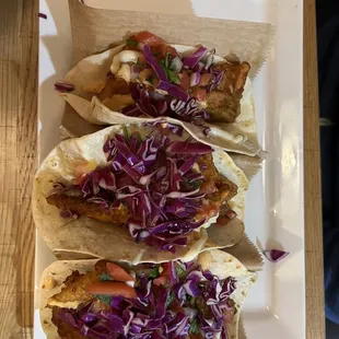Baja tilapia tacos