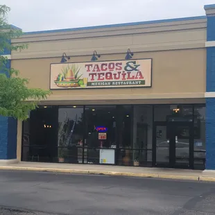the front of the restaurant