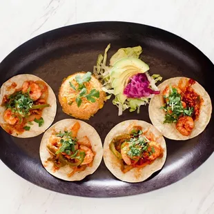 Tacos Shrimp a la diabla