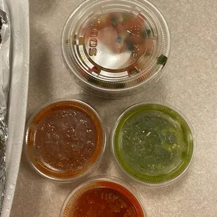  variety of condiments