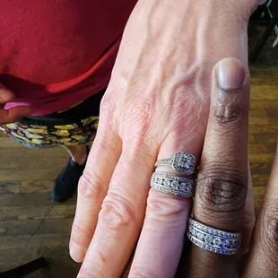 Photo of our matching rings.