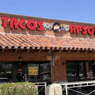 the front of the restaurant