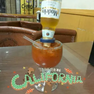 Impressive and delicious Modelo Michelada!!!